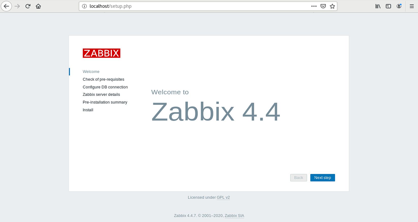 Установка Zabbix 4.4 на CentOS 8