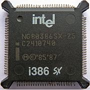 Центральный процессор (CPU) Intel i386SX (QFP) [1 core] 25 МГц