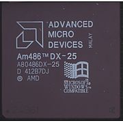 Центральный процессор (CPU) AMD Am486DX-25 (Socket 1) [1 core] 25 МГц