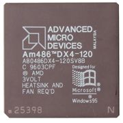 Центральный процессор (CPU) AMD Am486DX4-120 (Socket 3) [1 core] 120 МГц