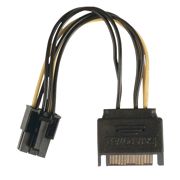 Кабель-переходник Standard SATA power на PCIe 6 pin power
