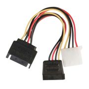 Кабель-переходник Standard SATA power на (Standard SATA power + Molex 4 pin power)