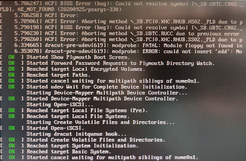 Не устанавливается Linux (CentOS, Alma, Rocky): не стартует установщик системы