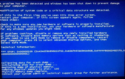 BSoD: Компьютер тормозит при работе в Windows, не реагирует на клавиатуру и мышь, периодические синие экраны