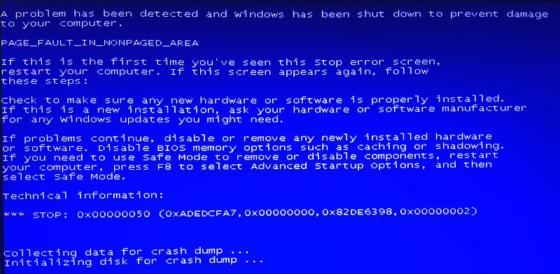 Не загружается операционная система (Windows 7), компьютер зависает. Синий экран смерти (BSoD: PAGE_FAULT_IN_NONPAGED_AREA)